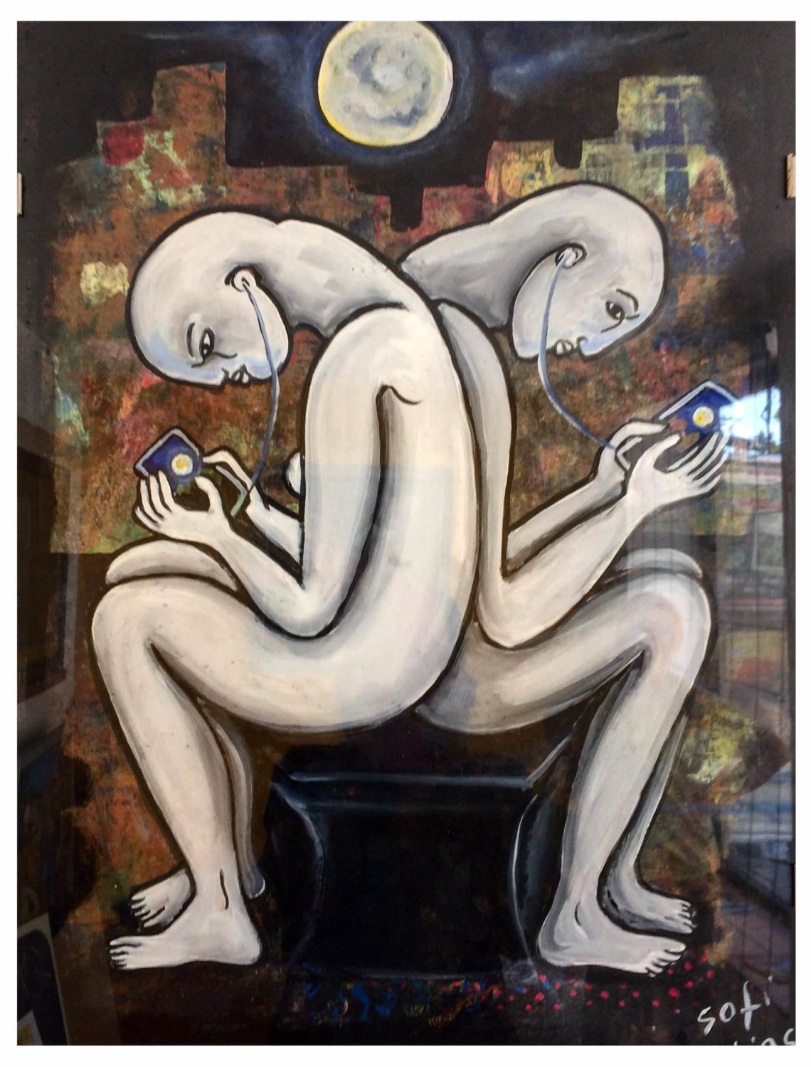 moon watchers
Huile sur carton pressé70x50cm