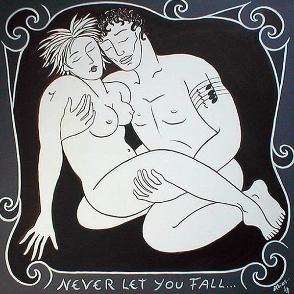 Never let you fall100X100 acrylique/toile