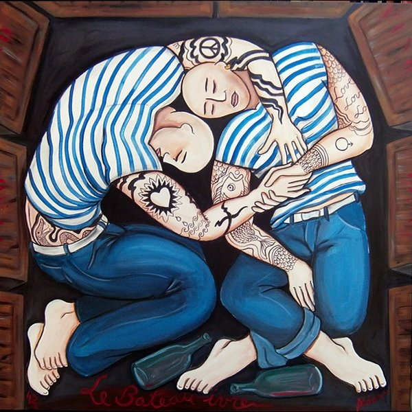 Le bateau ivre
100X100  acrylique/toile