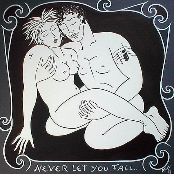 Never let you fall100X100  acrylique/toile