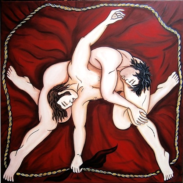 Rouge comme passion
100X100  acrylique/toile