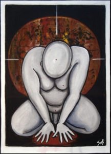 Shooting is an Art
70x50cm
Huile. Carton pressé