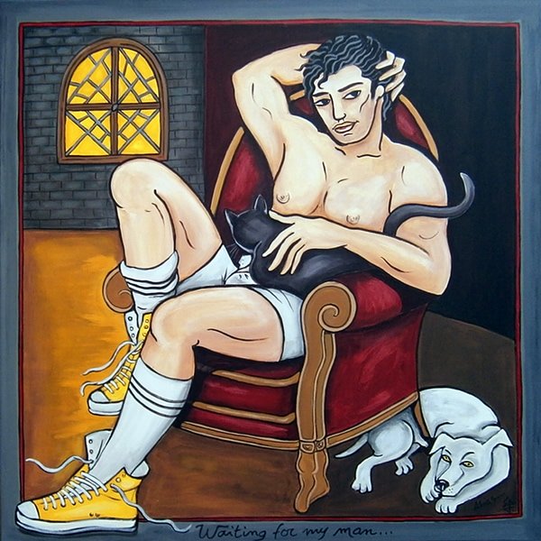 Waiting for my man100X100  acrylique/toile*