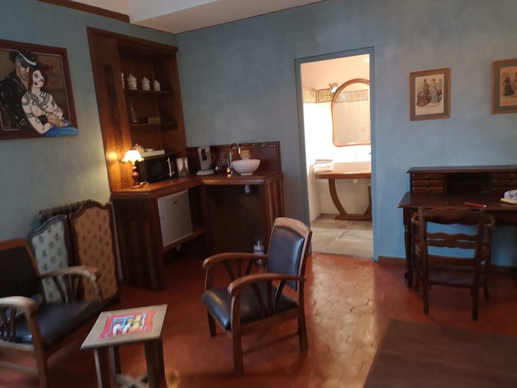 Chambre bleue après