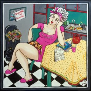 Les poubelles c'est dimanche 100X100 acrylique/ toile