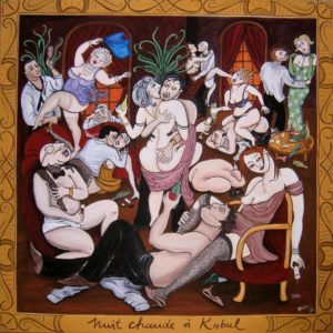 nuit chaude à Kabul
150x150cm acrylique sur toile